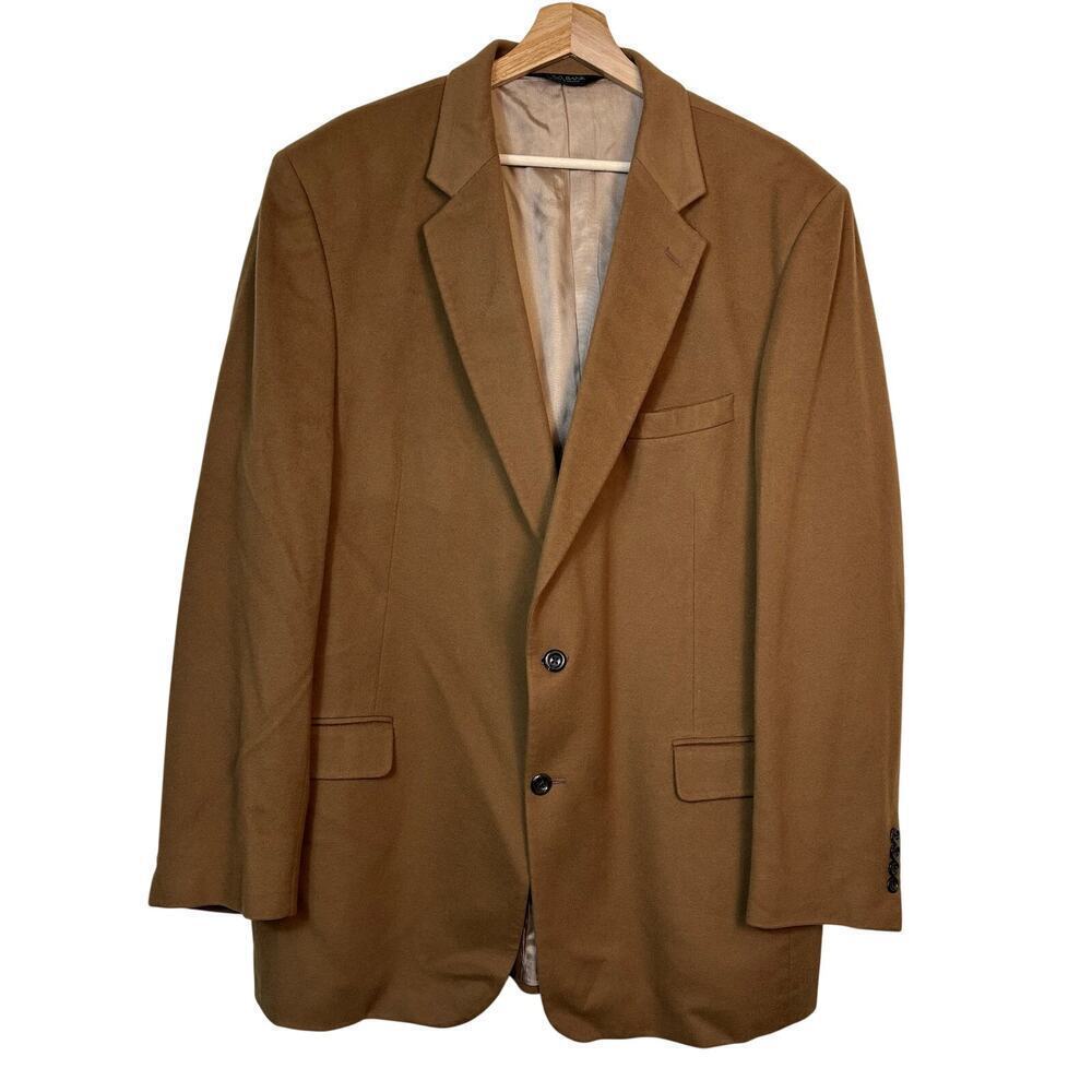 Jos a Bank Gordon 100% Cashmere Sport Coat size 48 Long Camel Minimal Academia
